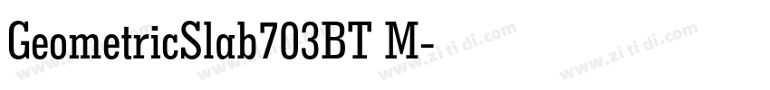 GeometricSlab703BT M字体转换